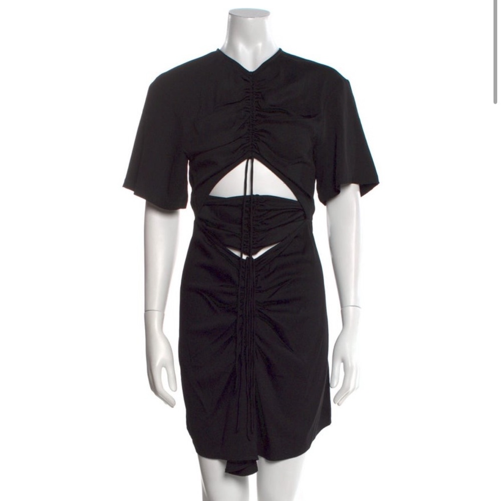 Christopher Esber Ruched Multi Tie Mini Dress Black - Picture 2 of 5